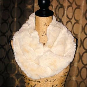 Faux Rabbit Fur Infinity Scarf